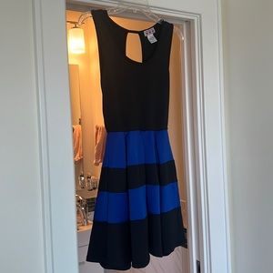 Royal Blue and Black Dress